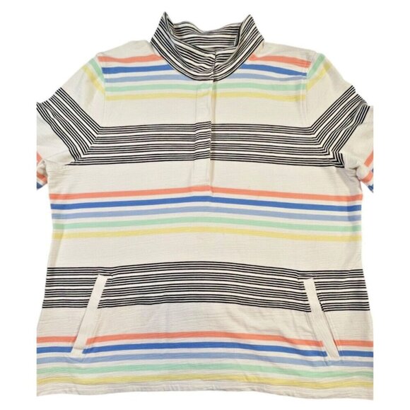 T by Talbots SPF 50+ Slub Terry 1/4 Snap Pullover – Size XLP - Picture 5 of 10